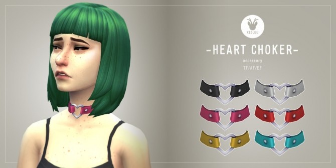 Sims 4 Heart choker at Kedluu