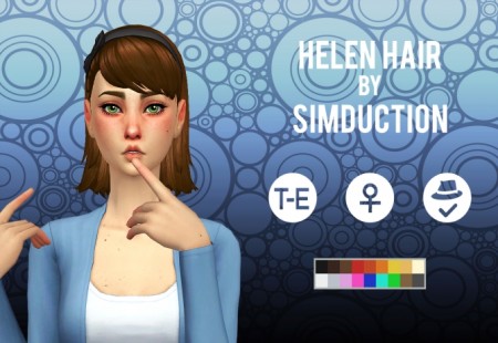 Helen Hair at Simduction » Sims 4 Updates