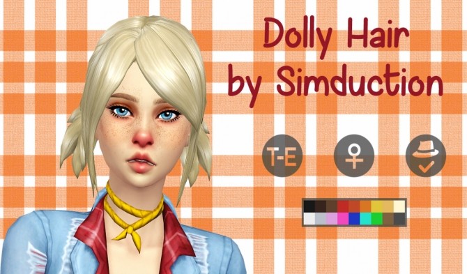 Sims 4 Dolly Hair at Simduction