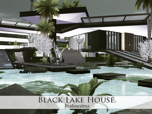 Sims 4 Black Lake House by Pralinesims at TSR