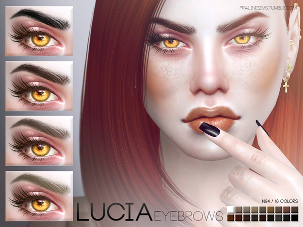 Sims 4 Lucia Eyebrows N94 by Pralinesims at TSR
