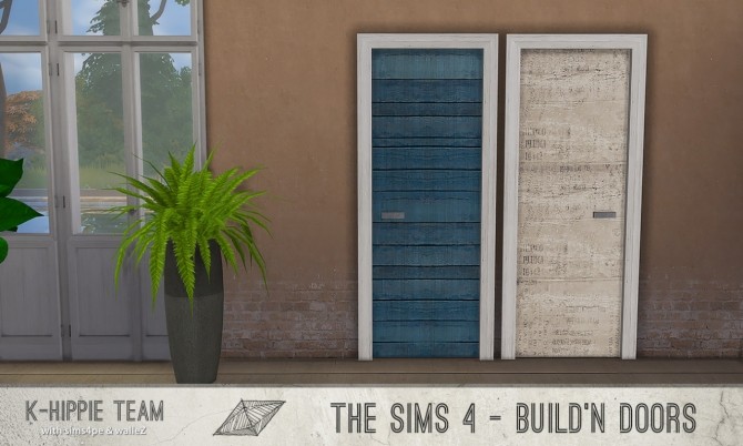 Sims 4 K All Wood 21 Doors sets 1, 2 & 3 at K hippie