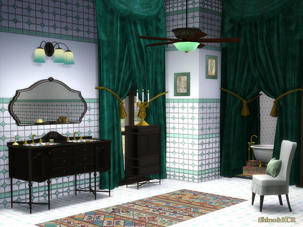 Sims 4 French Quarter Bathroom by ShinoKCR at TSR