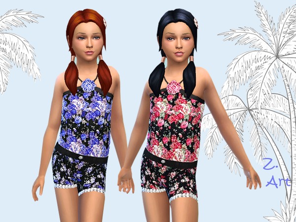 Sims 4 Sun Fun outfit by Zuckerschnute20 at TSR