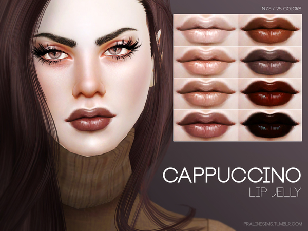 Sims 4 Cappuccino Lip Jelly N79 by Pralinesims at TSR