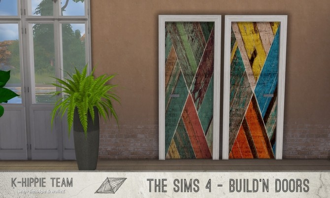 Sims 4 K All Wood 21 Doors sets 1, 2 & 3 at K hippie
