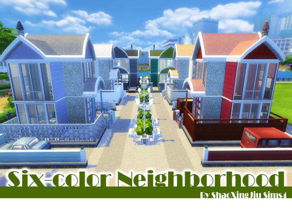 Sims 4 Six Color Neighborhood by jeisse197 at TSR