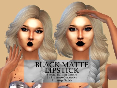 Black Matte Lipstick by PrimroseSmith at TSR
