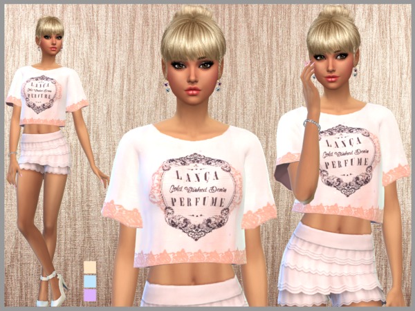 Sims 4 Short Top by SweetDreamsZzzzz at TSR