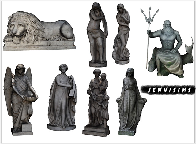 Sims 4 Statues Collection Vol 23 (8 items) at Jenni Sims