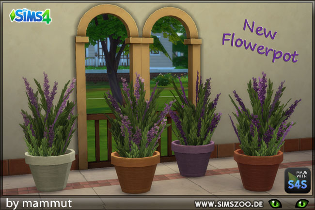 Sims 4 Lavender pot by mammut at Blacky’s Sims Zoo