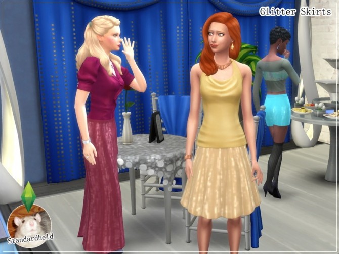 Sims 4 Glitter Skirts by Standardheld at SimsWorkshop