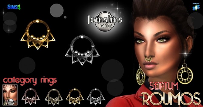 Sims 4 Roumos septum rings at Jomsims Creations