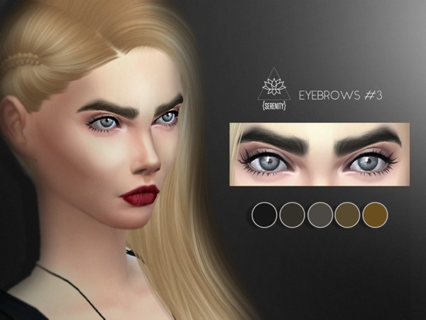 Sims 4 SRT Eyebrows #3 by serenity cc at TSR