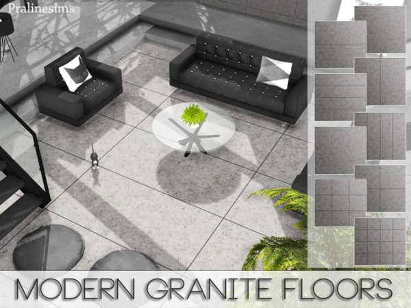Sims 4 Modern Granite Floors by Pralinesims at TSR