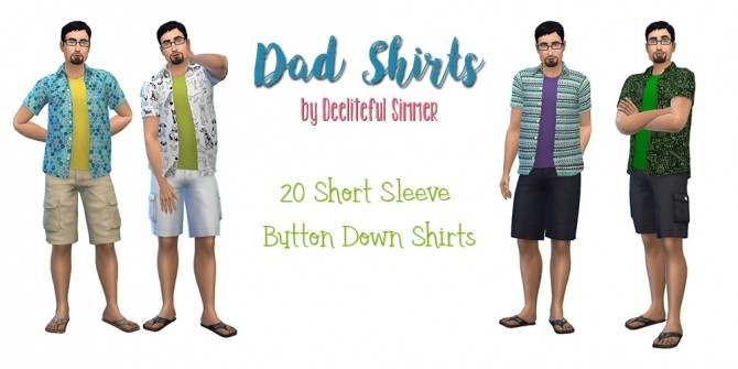 Sims 4 Dad Shirts by deelitefulsimmer at SimsWorkshop