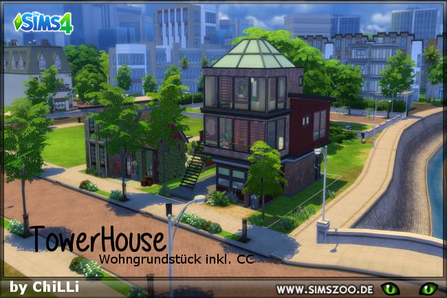 Sims 4 Tower House by ChiLLi at Blacky’s Sims Zoo