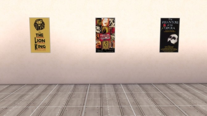 Sims 4 Set of 9 Broadway Posters by deegardiner3 at Mod The Sims