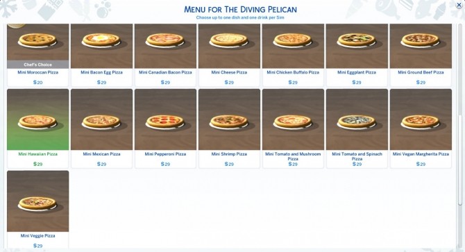 Sims 4 15 mini pizzas for restaurants and home by necrodog at Mod The Sims