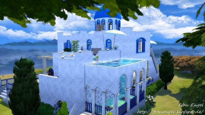 Sims 4 Villa Santorini by Julia Engel at Frau Engel