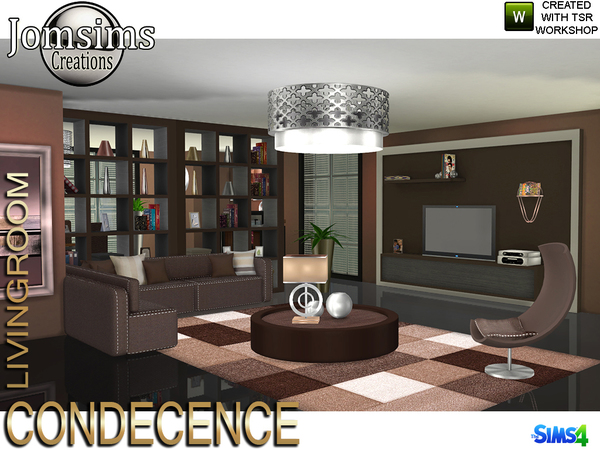 Sims 4 Condecence livingroom by jomsims at TSR