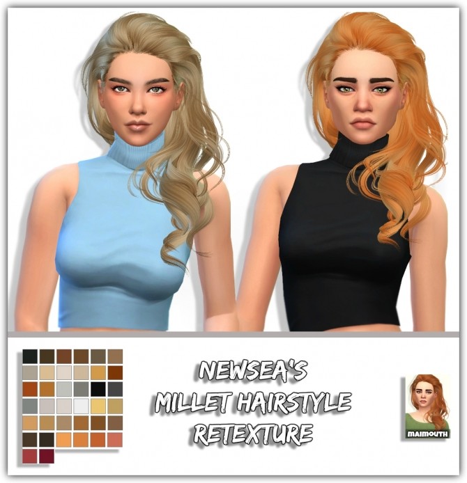Sims 4 Millet Hair Retexture at Maimouth Sims4
