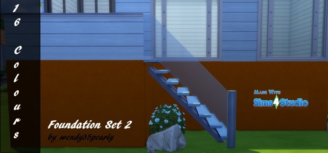 Sims 4 Foundation SET 2 in 16 Colours by wendy35pearly at Mod The Sims