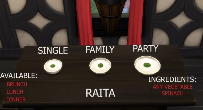 Sims 4 Raita Custom Indian Food by icemunmun at Mod The Sims