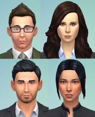 Person of Interest John, Harold, Sameen and Root by Esmeralda at Mod The Sims