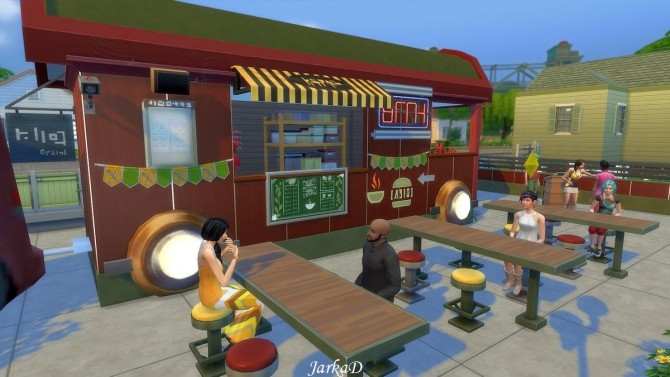 Sims 4 Mobile Fastfood at JarkaD Sims 4 Blog
