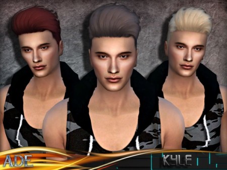 Ade Kyle hair by Ade_Darma at TSR » Sims 4 Updates