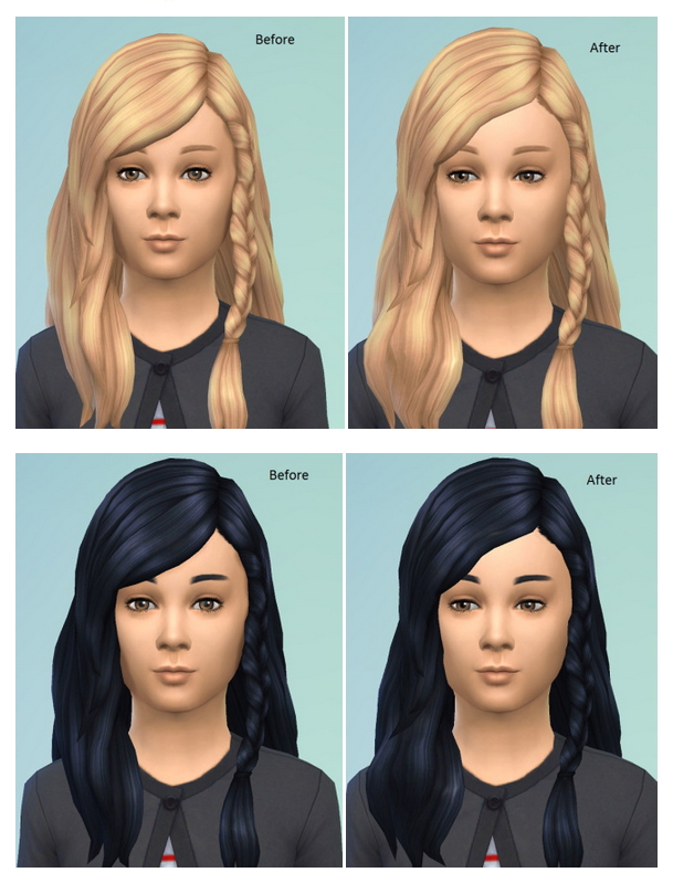 Sims 4 Messy Braid Edit at Birksches Sims Blog