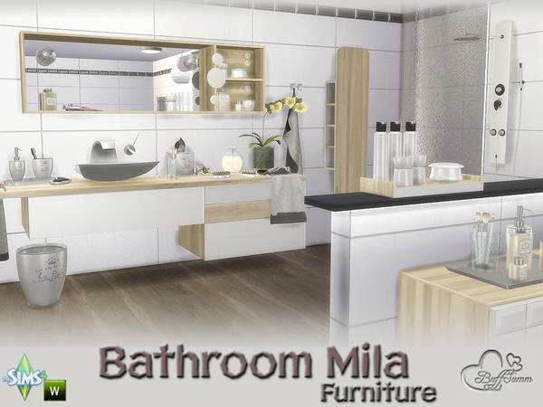 Sims 4 Bathroom Mila by BuffSumm at TSR