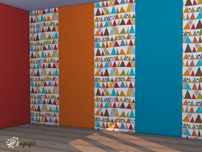Sims 4 Kid triangulation wallpaper by Fuyaya at Sims Artists