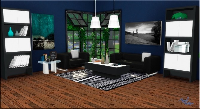 Sims 4 Studio Pad Living Room conversion at Victor Miguel