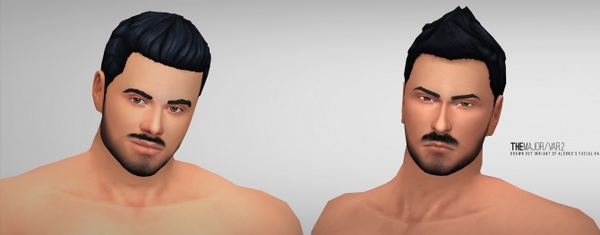 Sims 4 The Major Facial Hair Var.2 by Xld Sims at SimsWorkshop