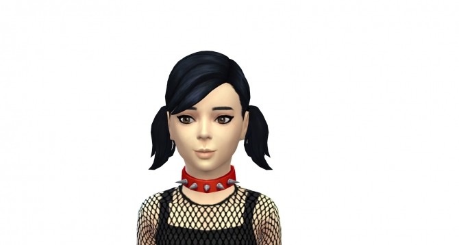 Sims 4 Spiked Choker Necklace for Kids by FrankVjecy at Mod The Sims
