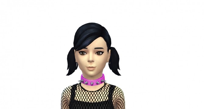 Sims 4 Spiked Choker Necklace for Kids by FrankVjecy at Mod The Sims