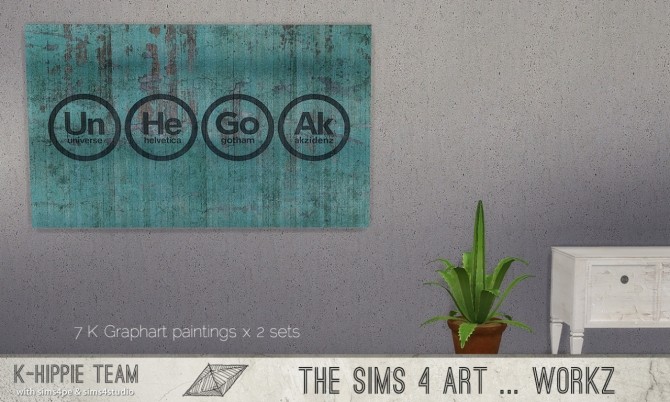Sims 4 K Graphart 7 Paintings sets 1&2 at K hippie