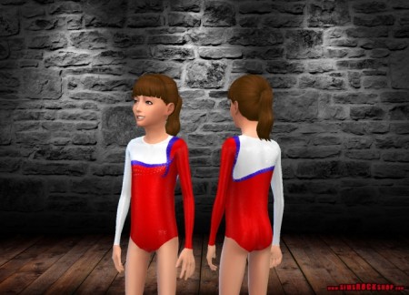 FV Red, White & Blue Ribbon Mystique Gymnastics Leotard by FrankVjecy at Mod The Sims