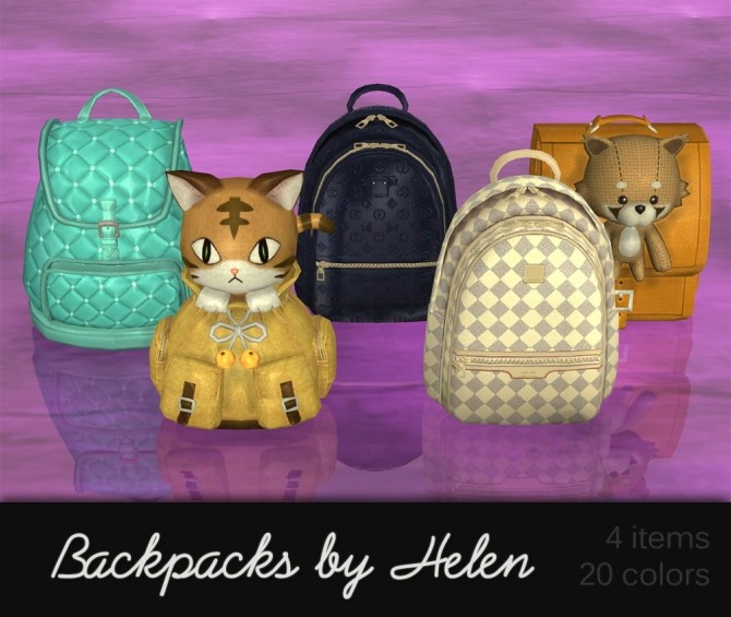 Sims 4 Backpacks clutter at Helen Sims