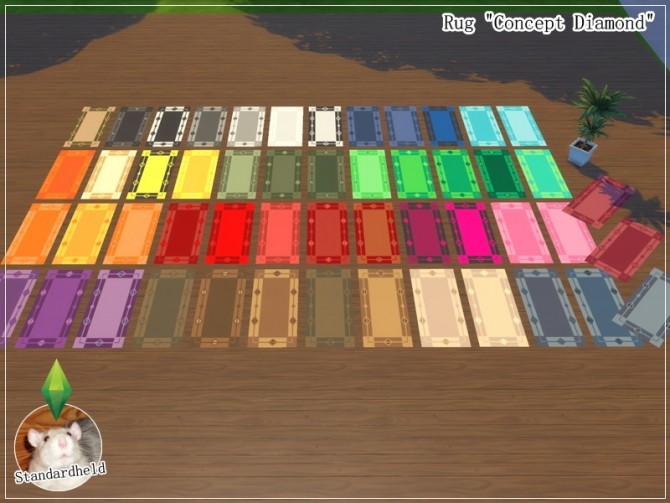 Sims 4 Rug Concept Diamond by Standardheld at SimsWorkshop