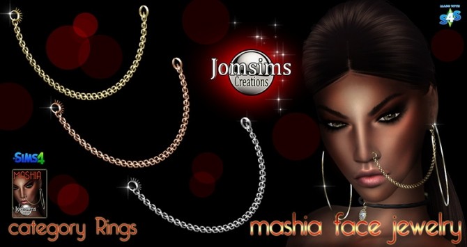 Sims 4 Mashia face jewelry at Jomsims Creations