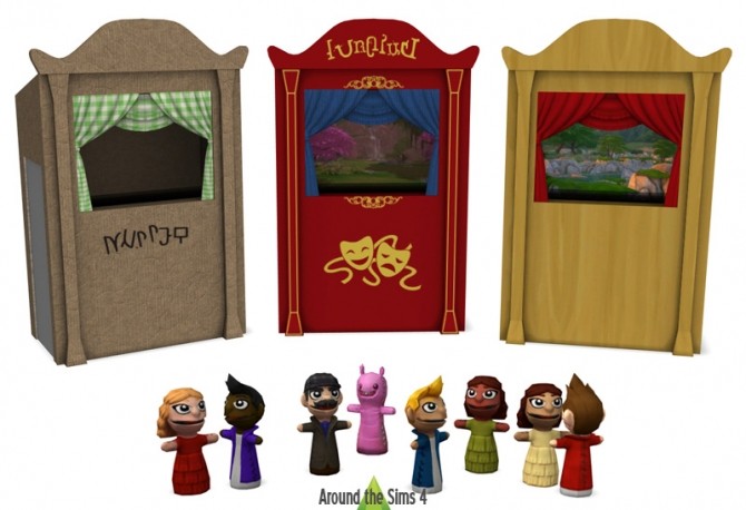 Sims 4 Puppet Theater & Puppet dolls at Around the Sims 4