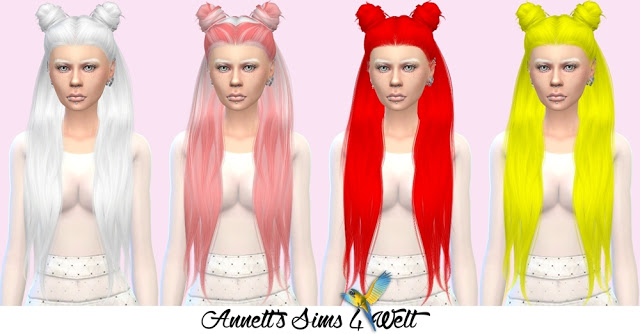 Sims 4 Leah Lillith Hair Little Piece Recolors at Annett’s Sims 4 Welt