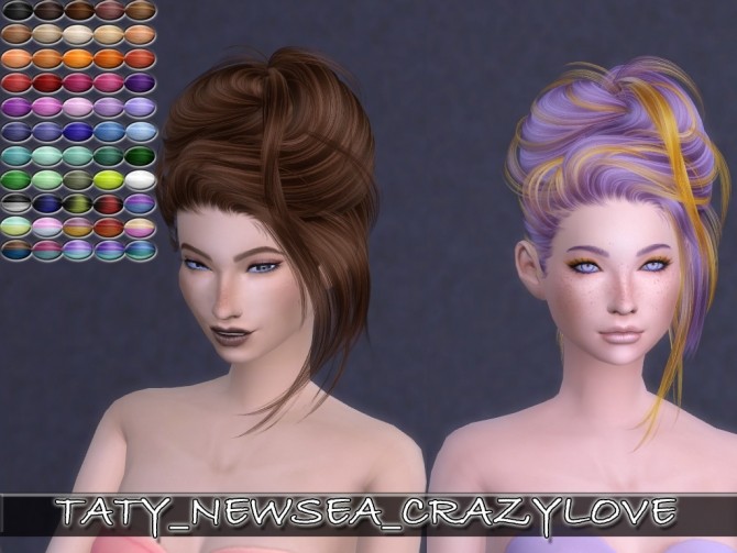 Sims 4 Newsea CrazyLove hair retexture by Taty86 at SimsWorkshop