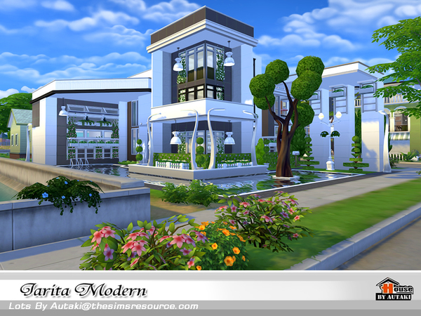 Sims 4 Jarita Modern house by autaki at TSR