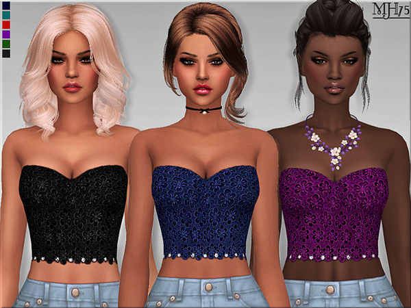 Sims 4 Aurelia Top by Margeh75 at TSR