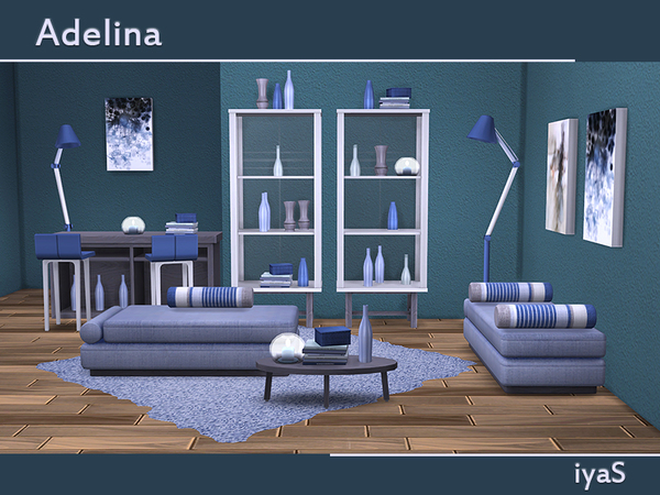 Sims 4 Adelina livingroom set by soloriya at TSR