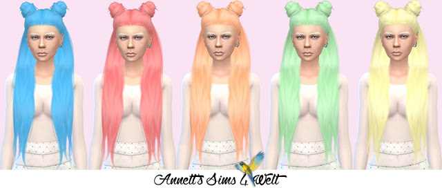 Sims 4 Leah Lillith Hair Little Piece Recolors at Annett’s Sims 4 Welt